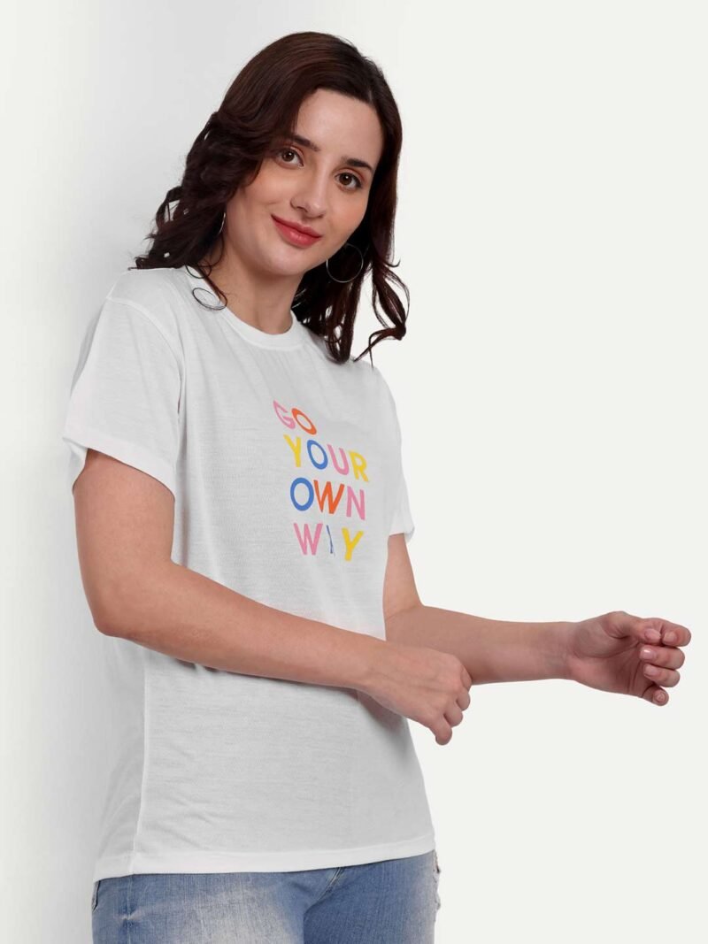 Topography Print Outdoor Women T-shirt - Image 4