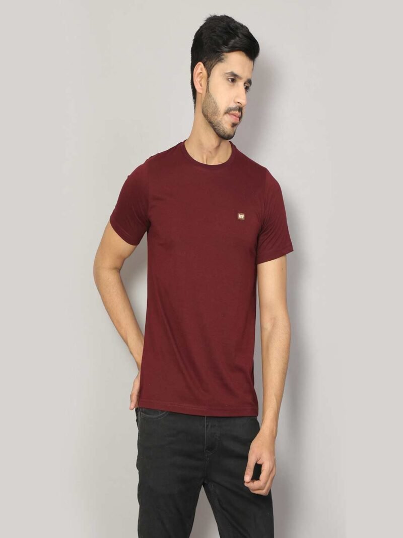 Crew-Neck T-Shirt with Logo Applique
