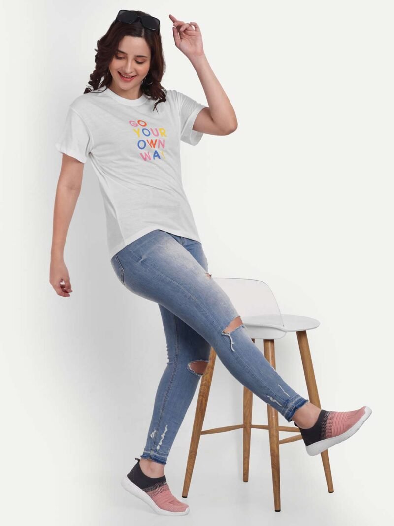Topography Print Outdoor Women T-shirt